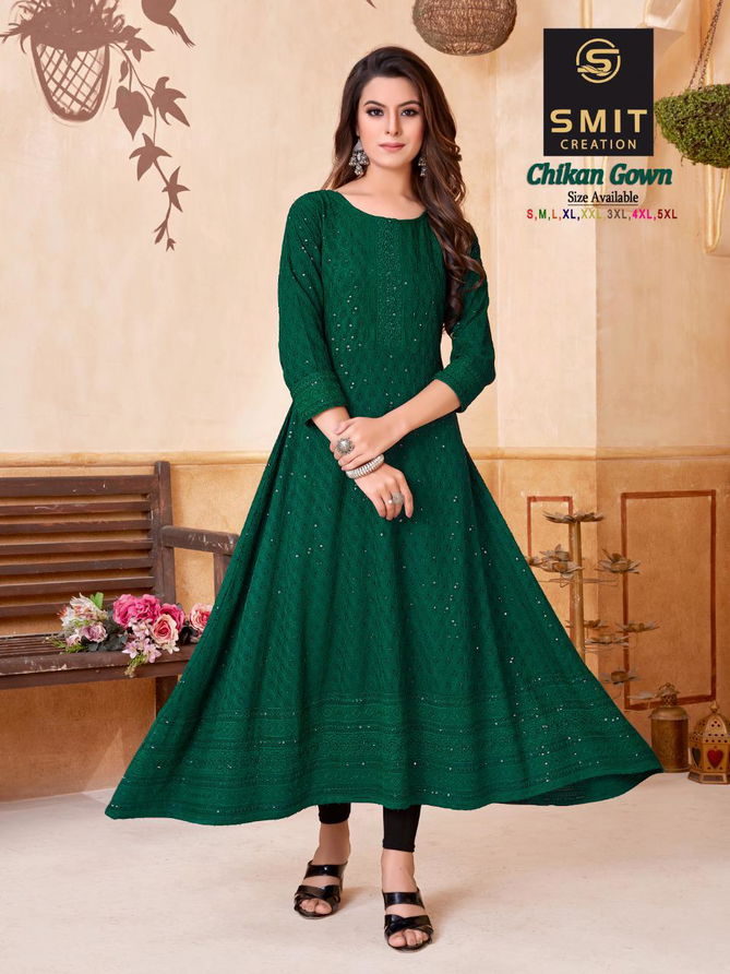 SMIT CHIKEN Fancy Festive Wear Long Anarkali Latest Kurtis Collection